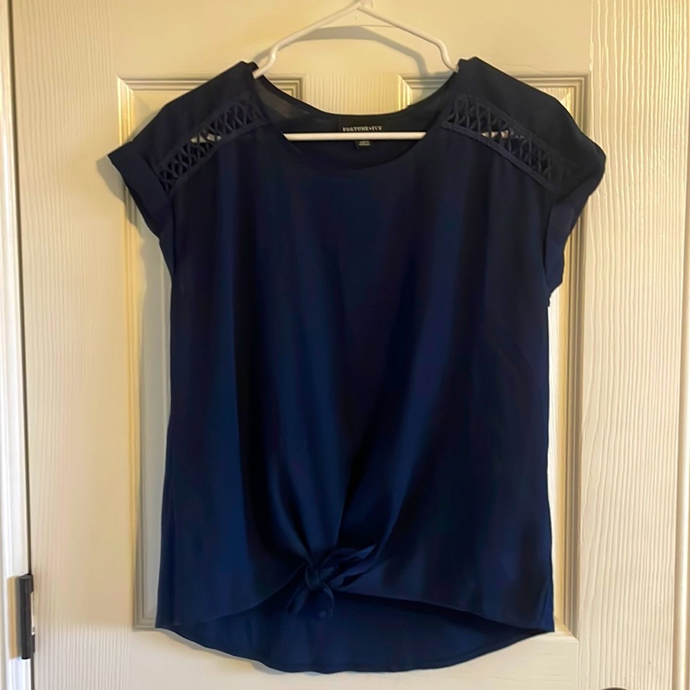 Fortune & Ivy Tabitha Crochet Blouse